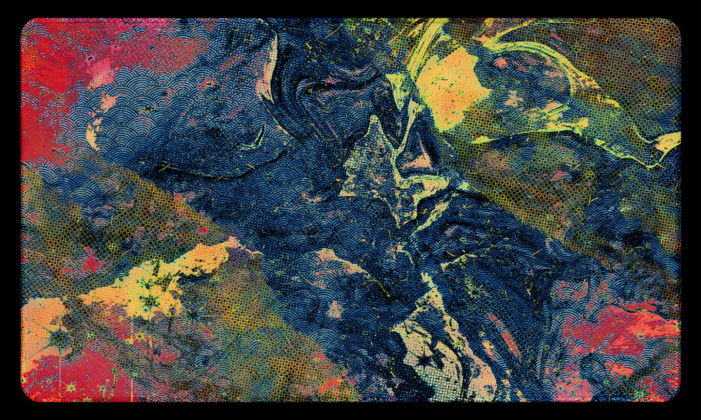 Poster-Plastered Wall Blue