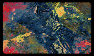 Poster-Plastered Wall Blue