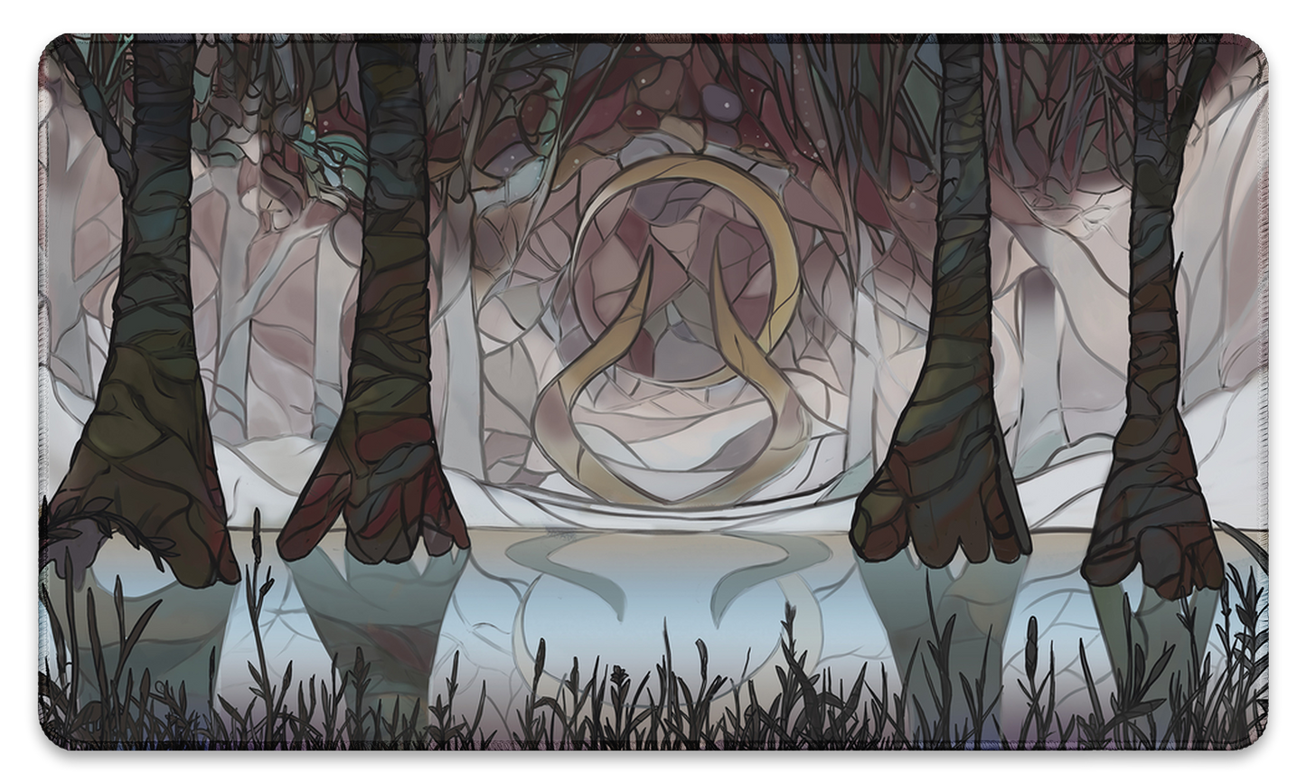Swamp Mana Scenery, Stained Glass