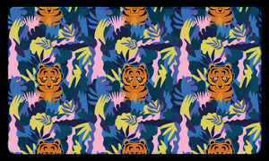 Tigers in The Forest Blue