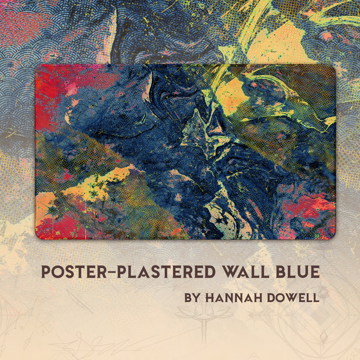Poster-Plastered Wall Blue