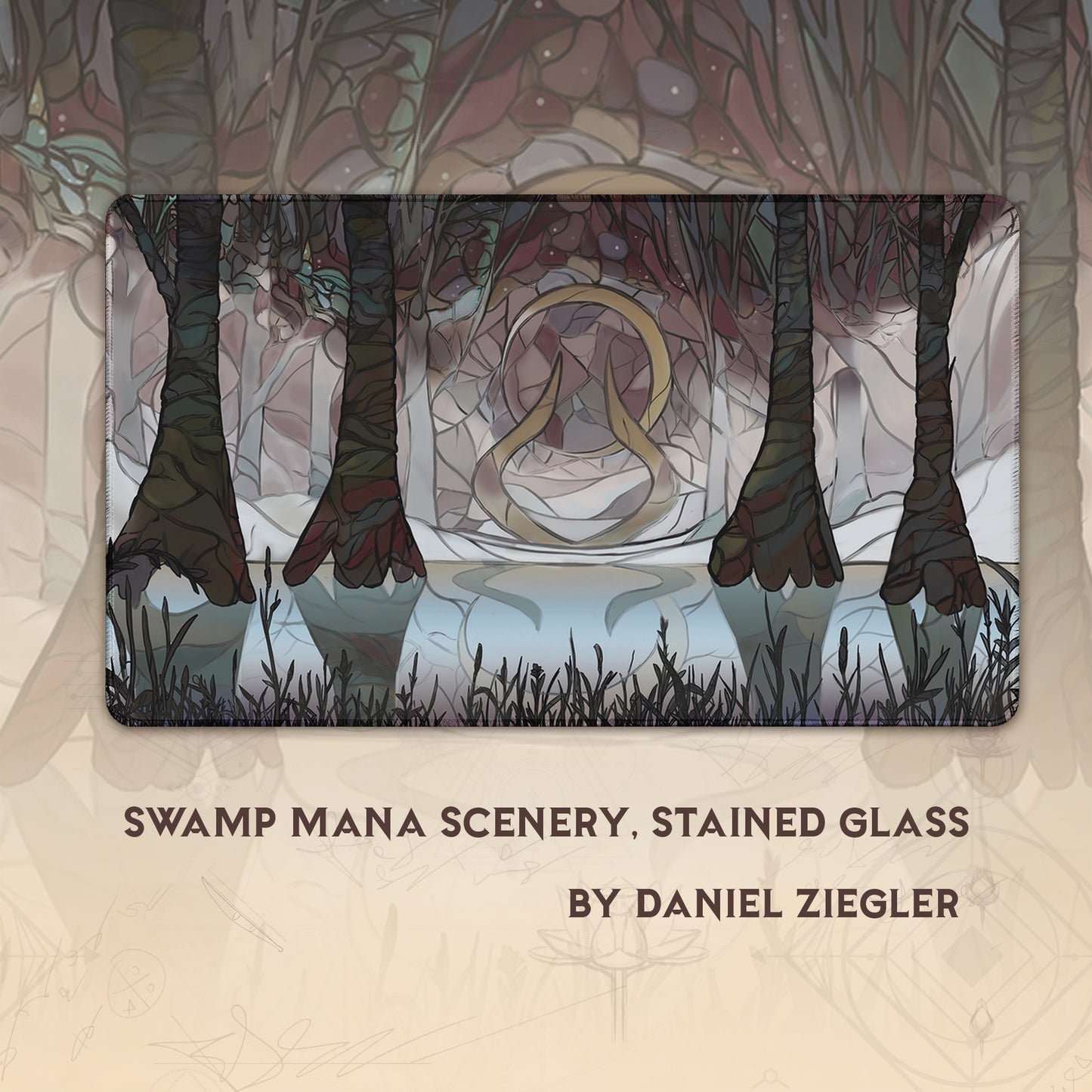 Swamp Mana Scenery, Stained Glass