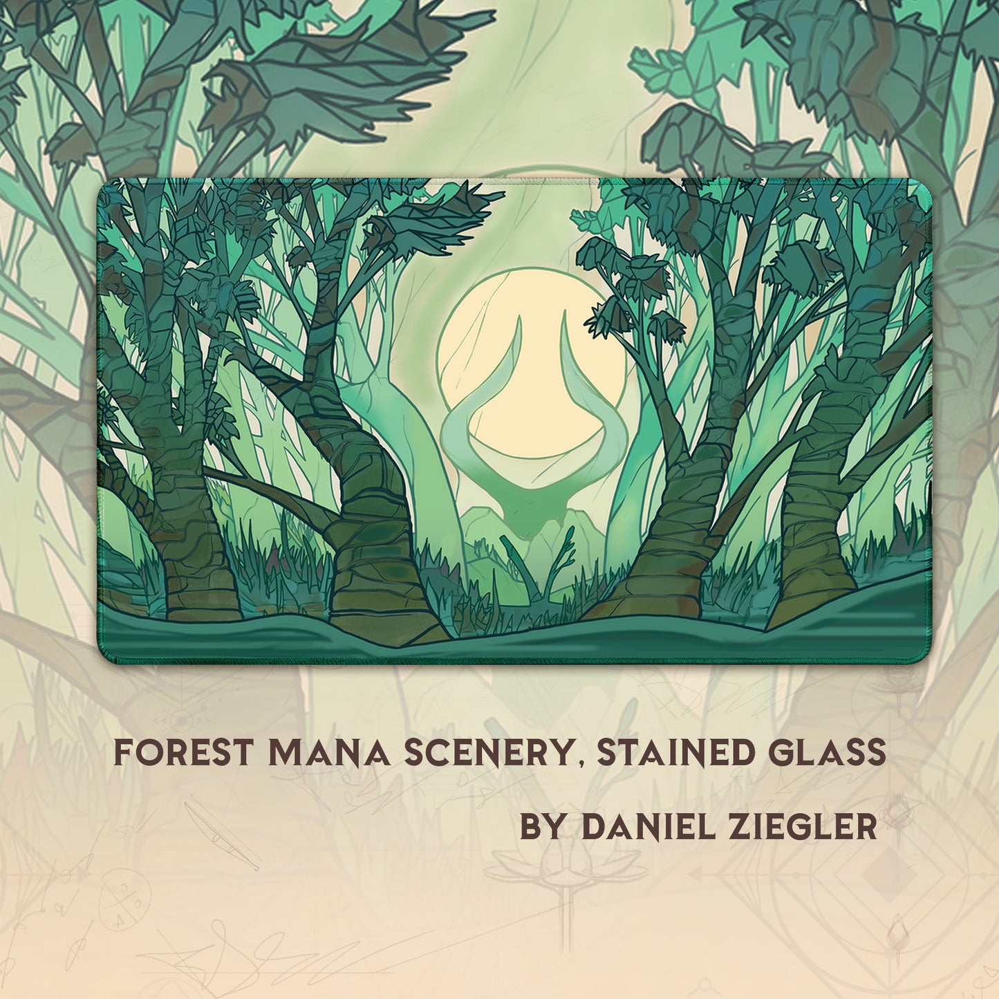 Forest Mana Scenery, Stained Glass