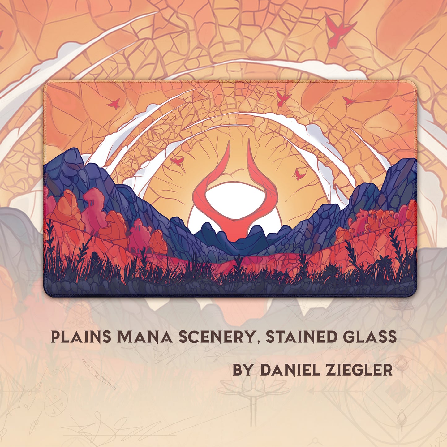Plains Mana Scenery, Stained Glass