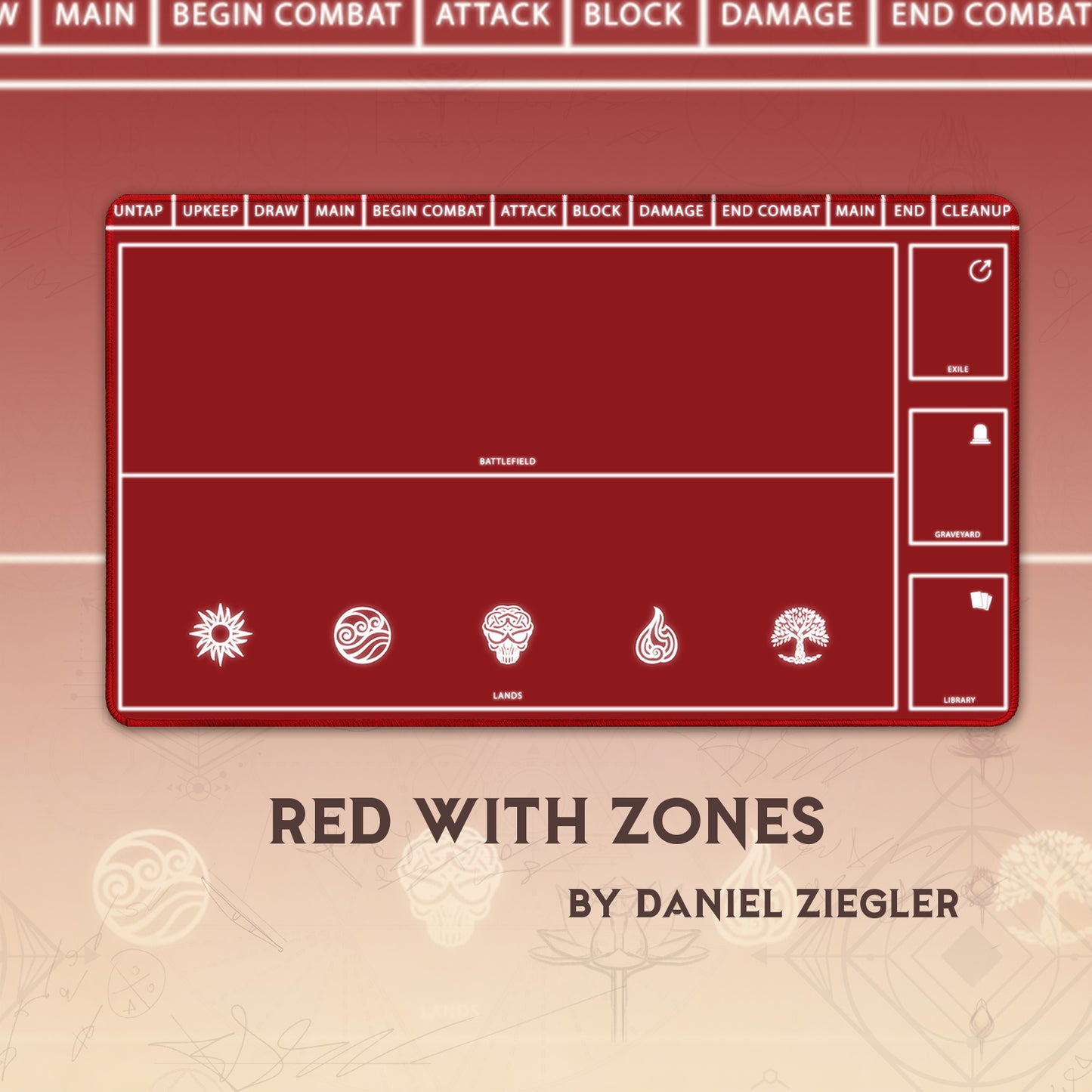 Red with zones