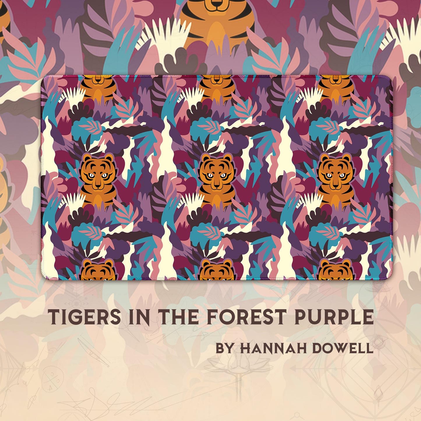 Tigers in The Forest Purple