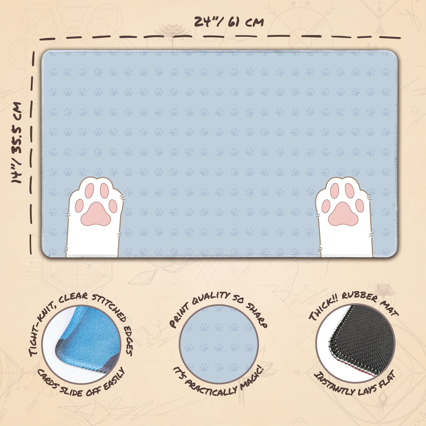 Kitten Paws White Beans Blue