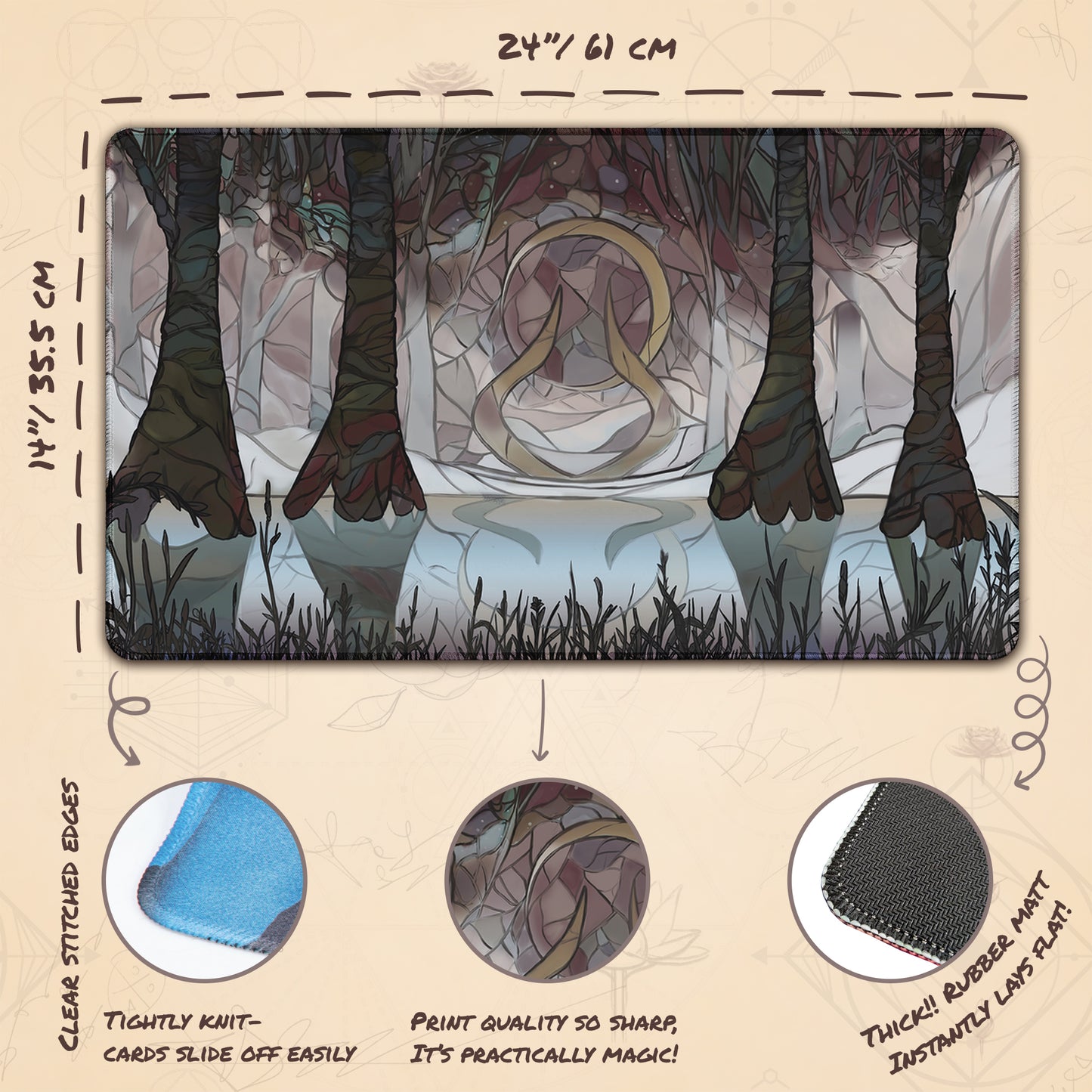 Swamp Mana Scenery, Stained Glass