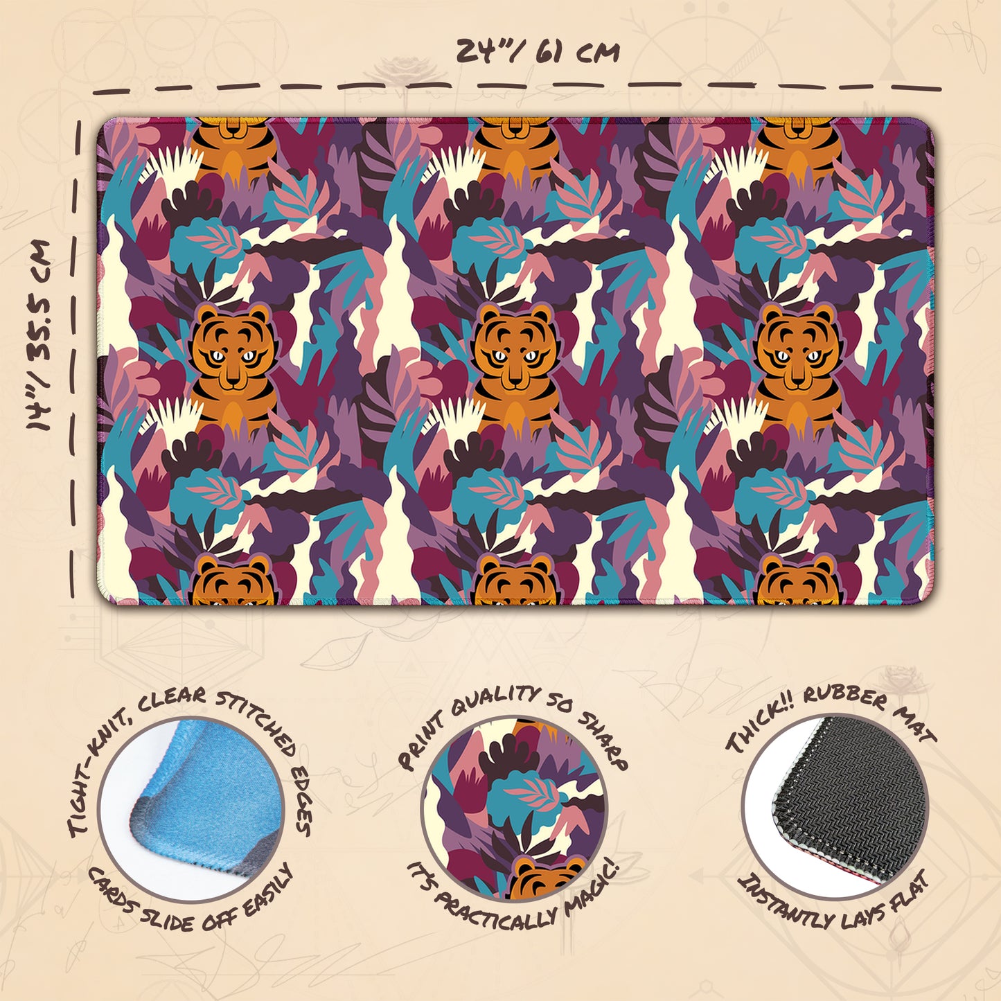Tigers in The Forest Purple