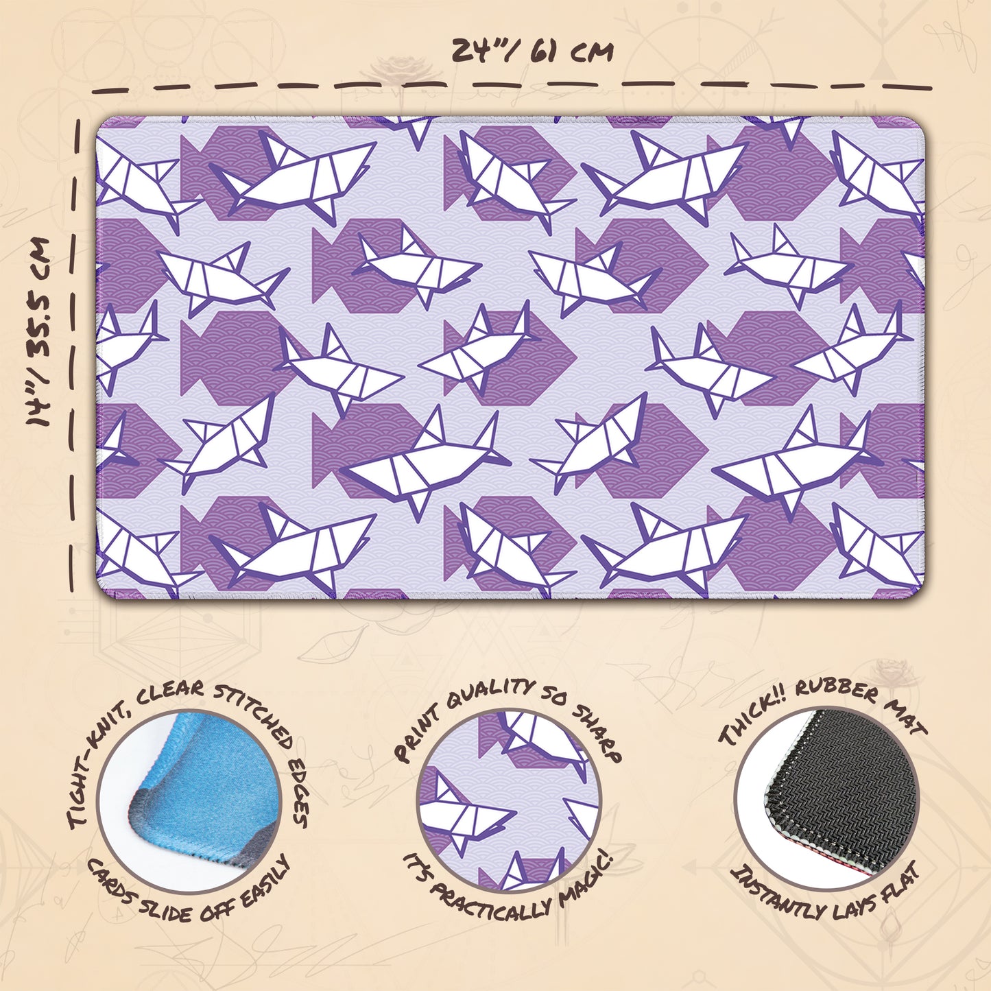 Paper Sharks Purple