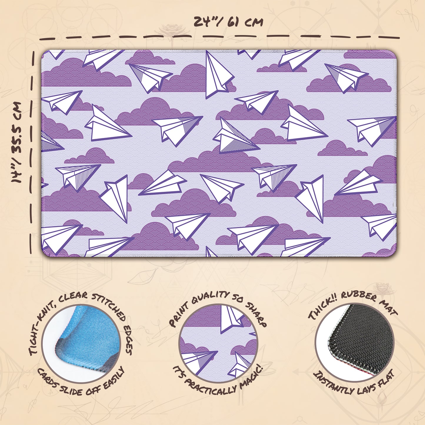 Paper Airplanes Purple