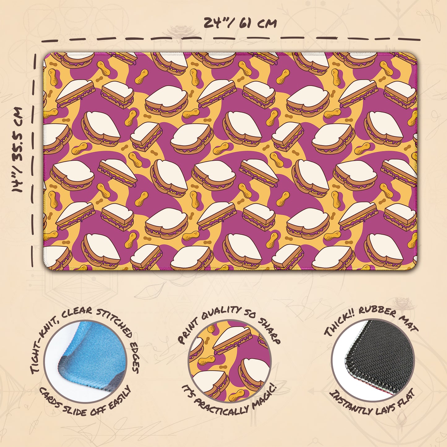 Peanut Butter Jelly Sandwich Yellow