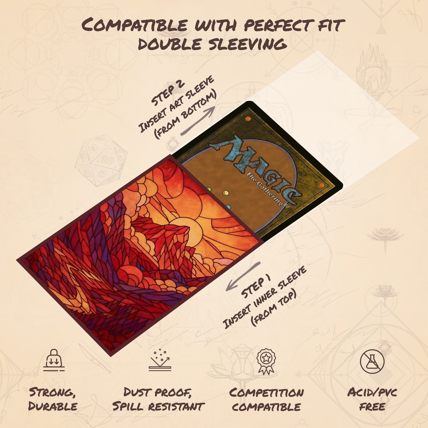 Stained Glass Red Mountain