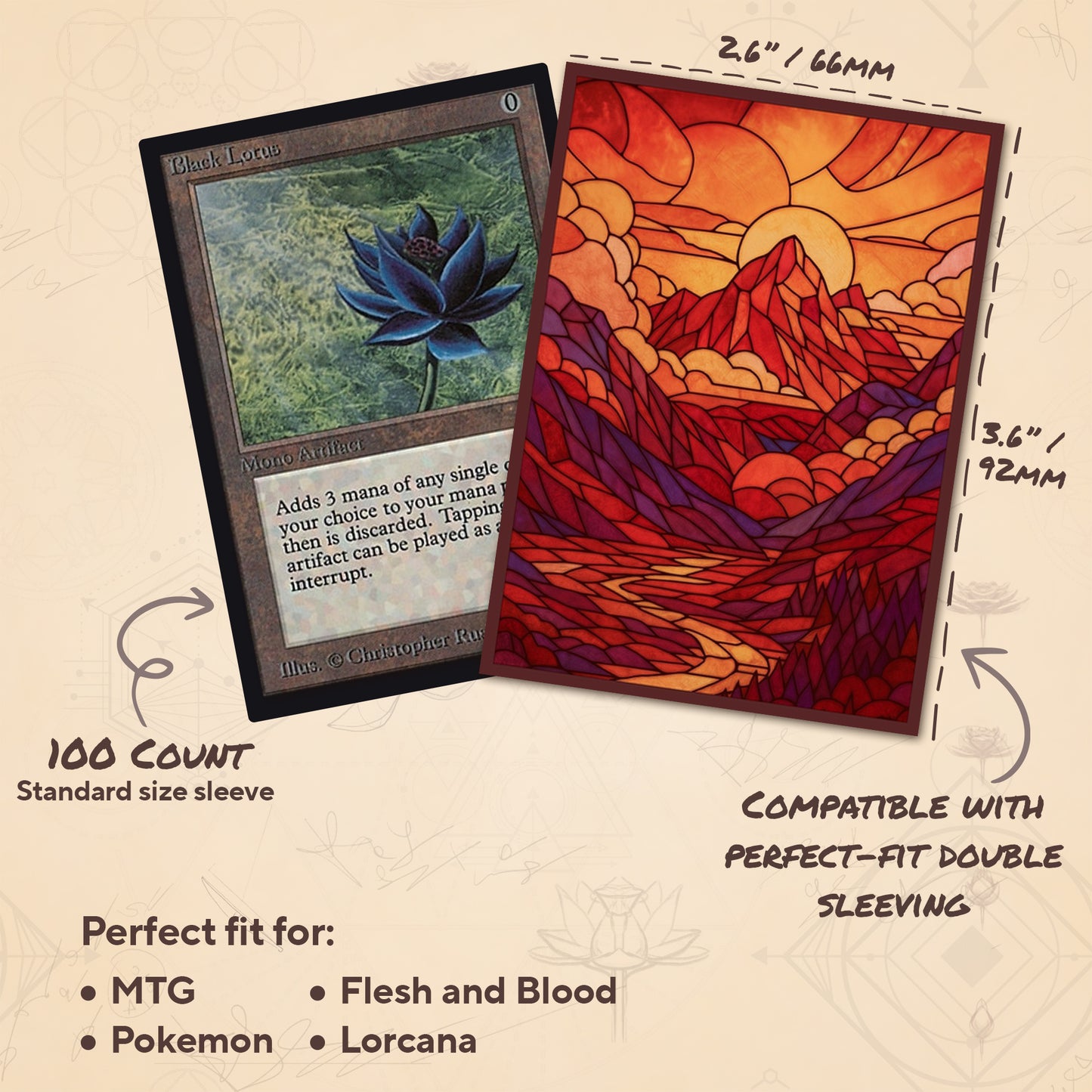 Stained Glass Red Mountain