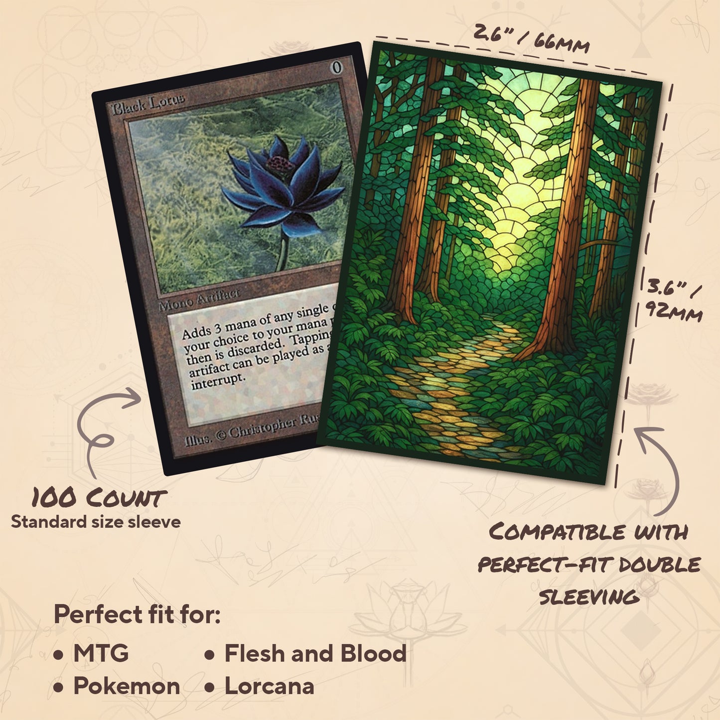Stained Glass Green Forest