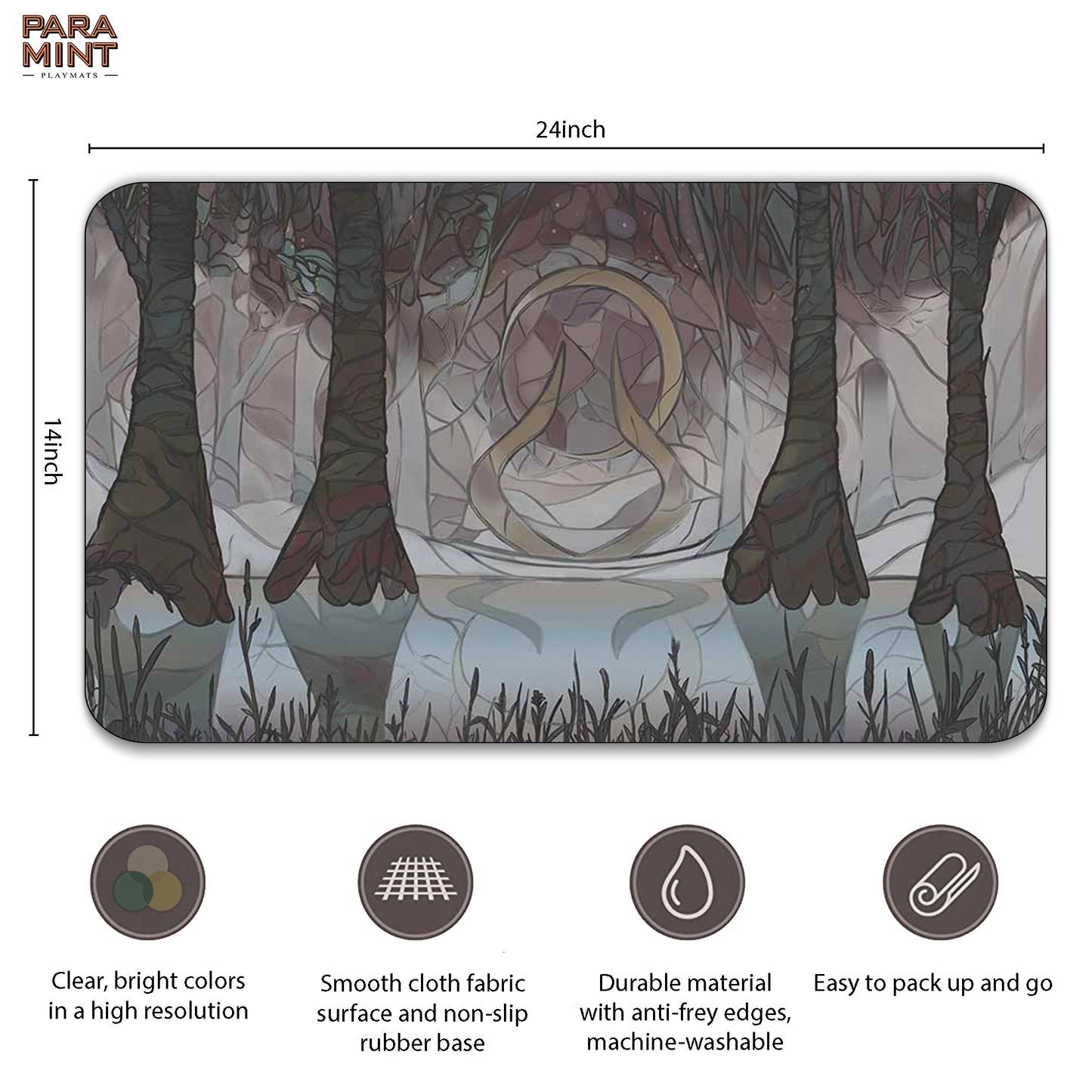 Swamp Mana Scenery, Stained Glass