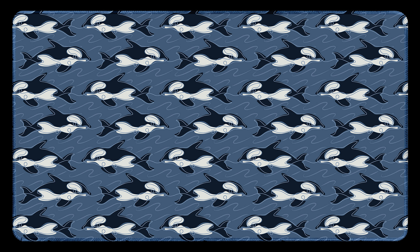 Scribbled Orcas Navy