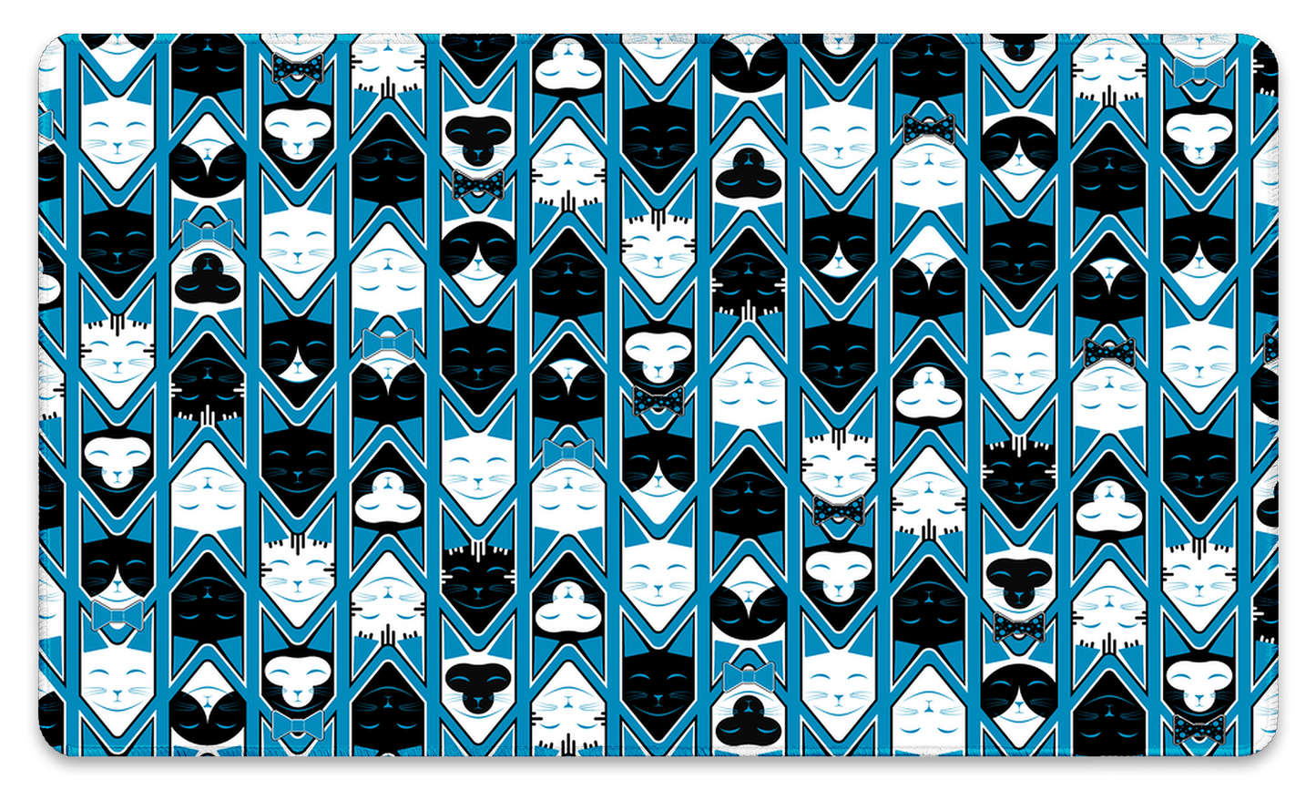 Cats N' Bow Ties Blue