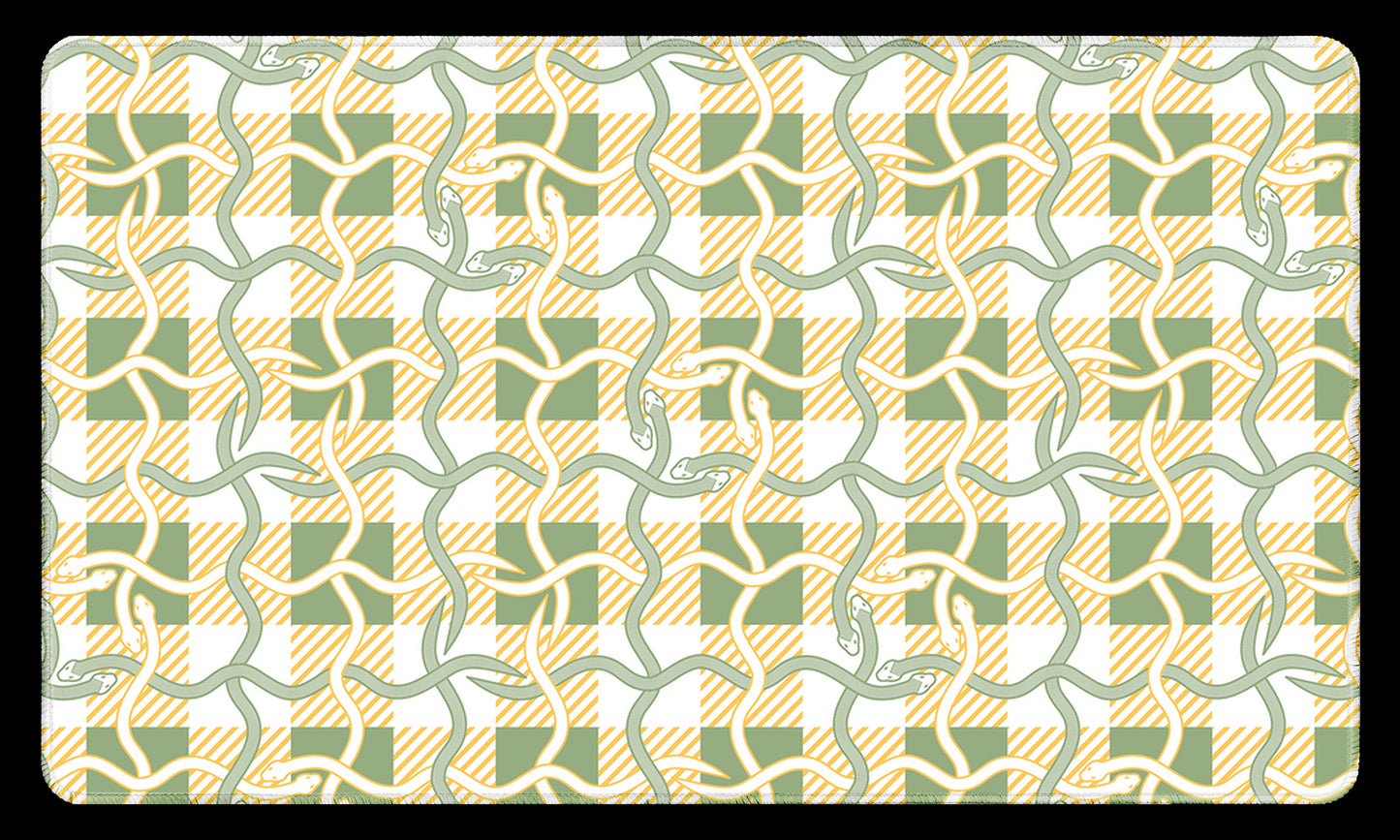 Plaid Snakes Green