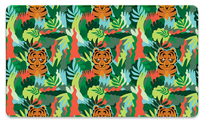 Tigers in The Forest Green