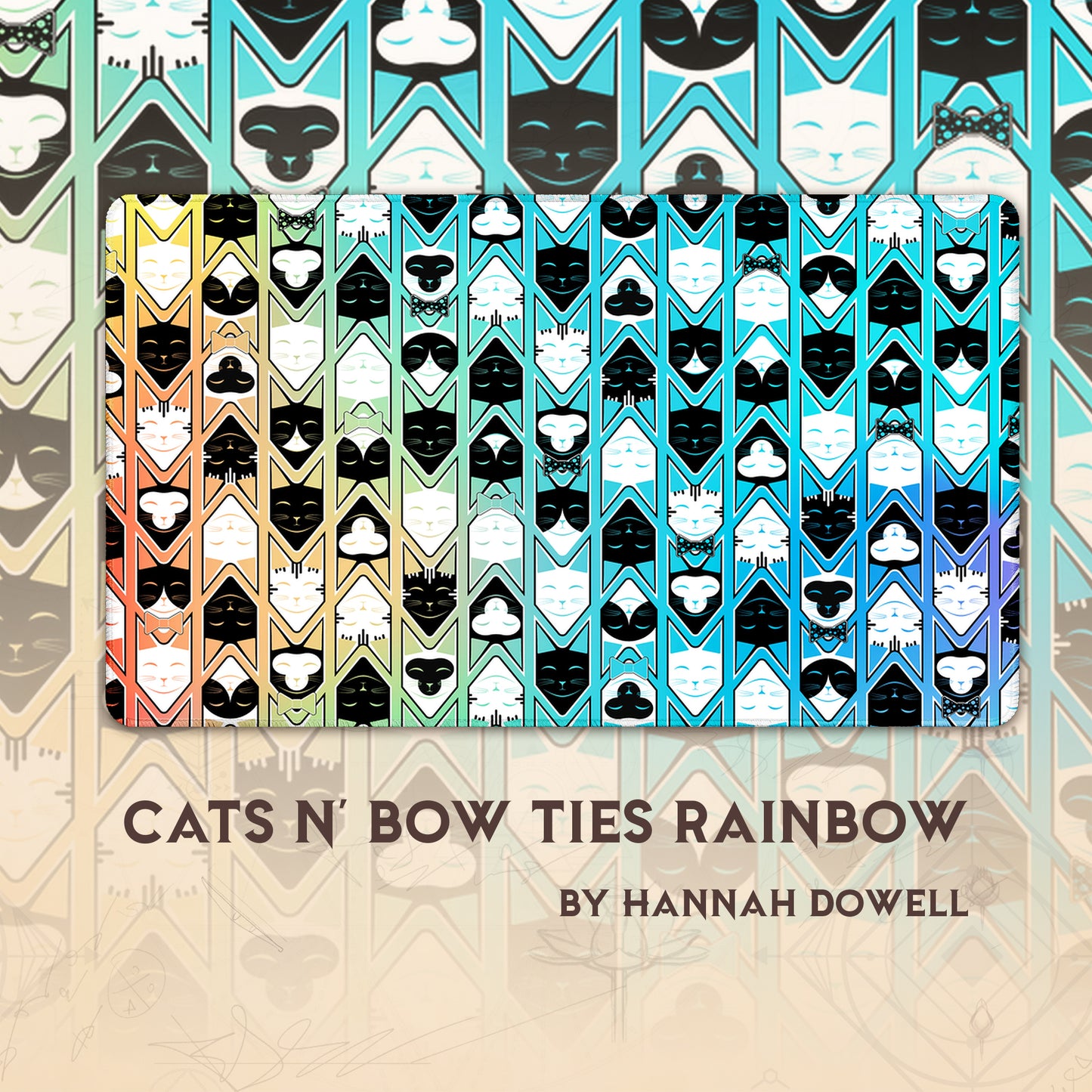 Cats N' Bow Ties Rainbow