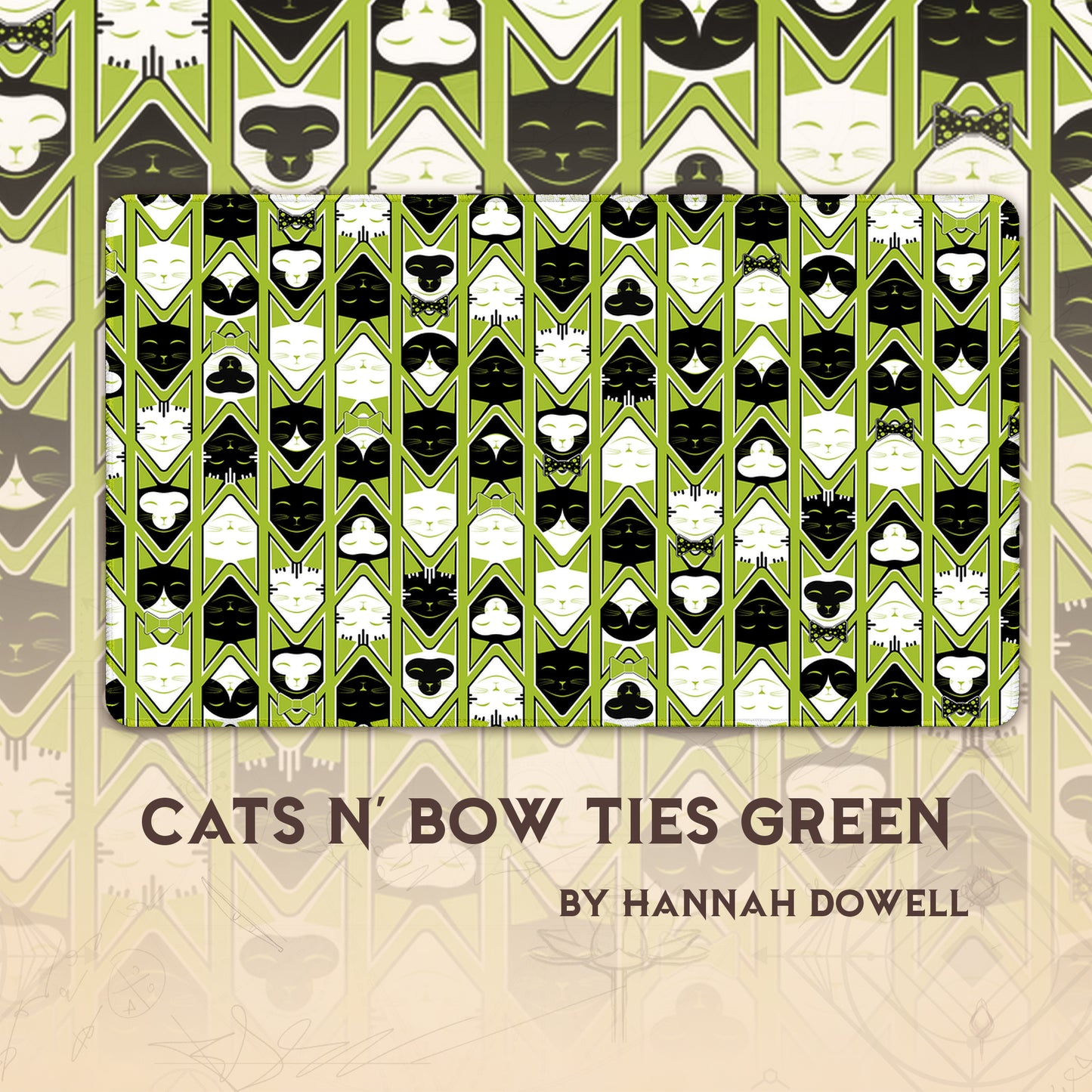 Cats N' Bow Ties Green