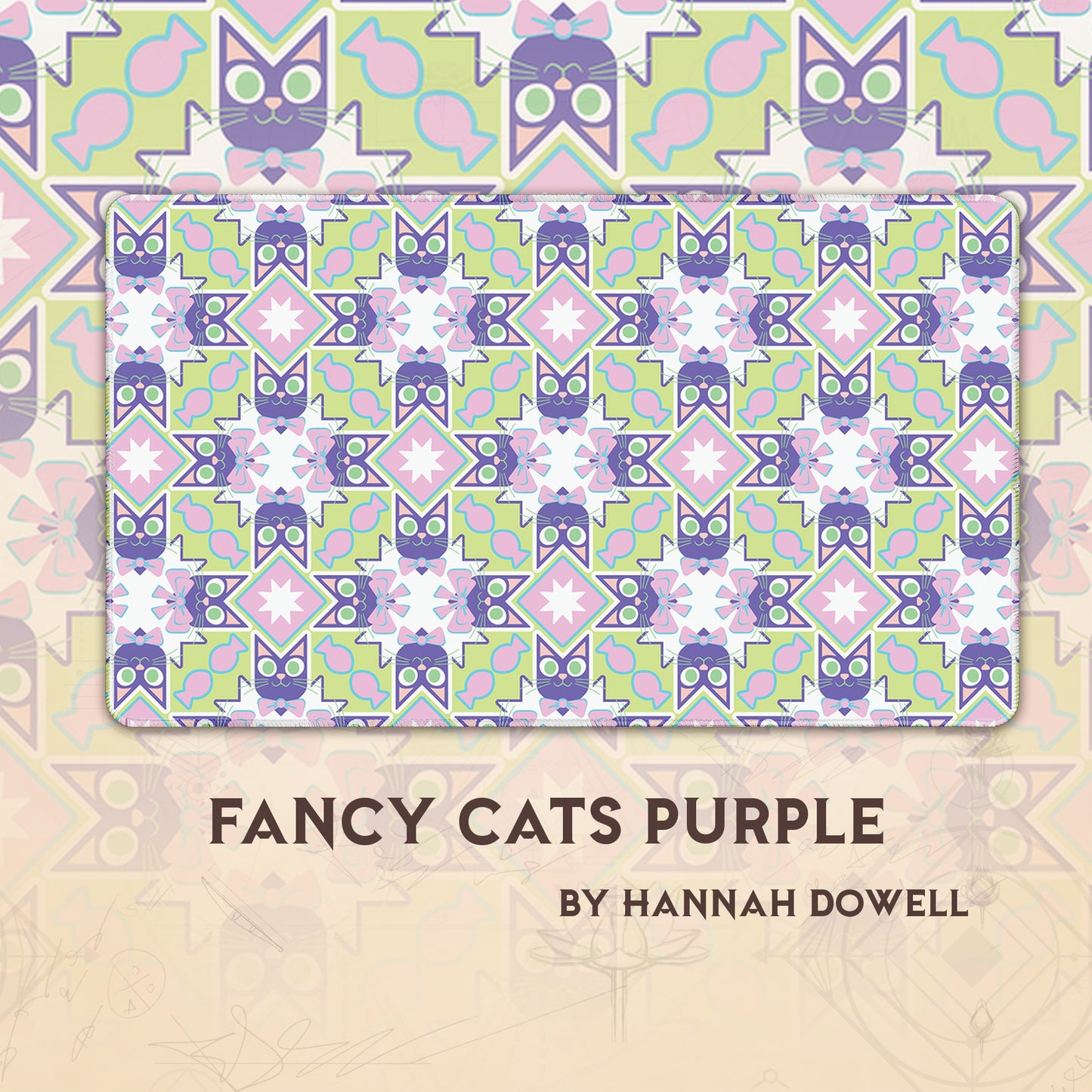 Fancy Cats Purple