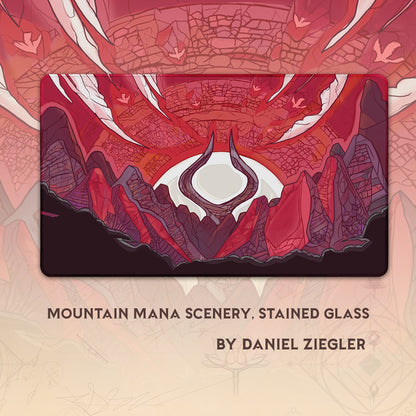 Mountain Mana Scenery, Stained Glass