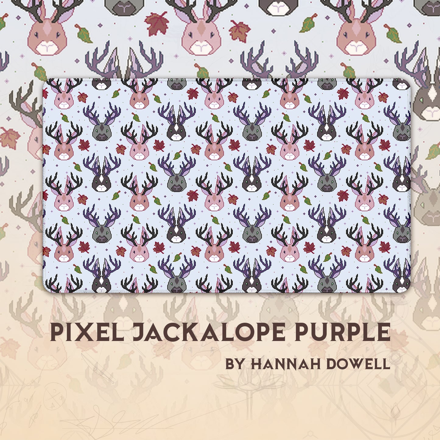 Pixel Jackalope Purple