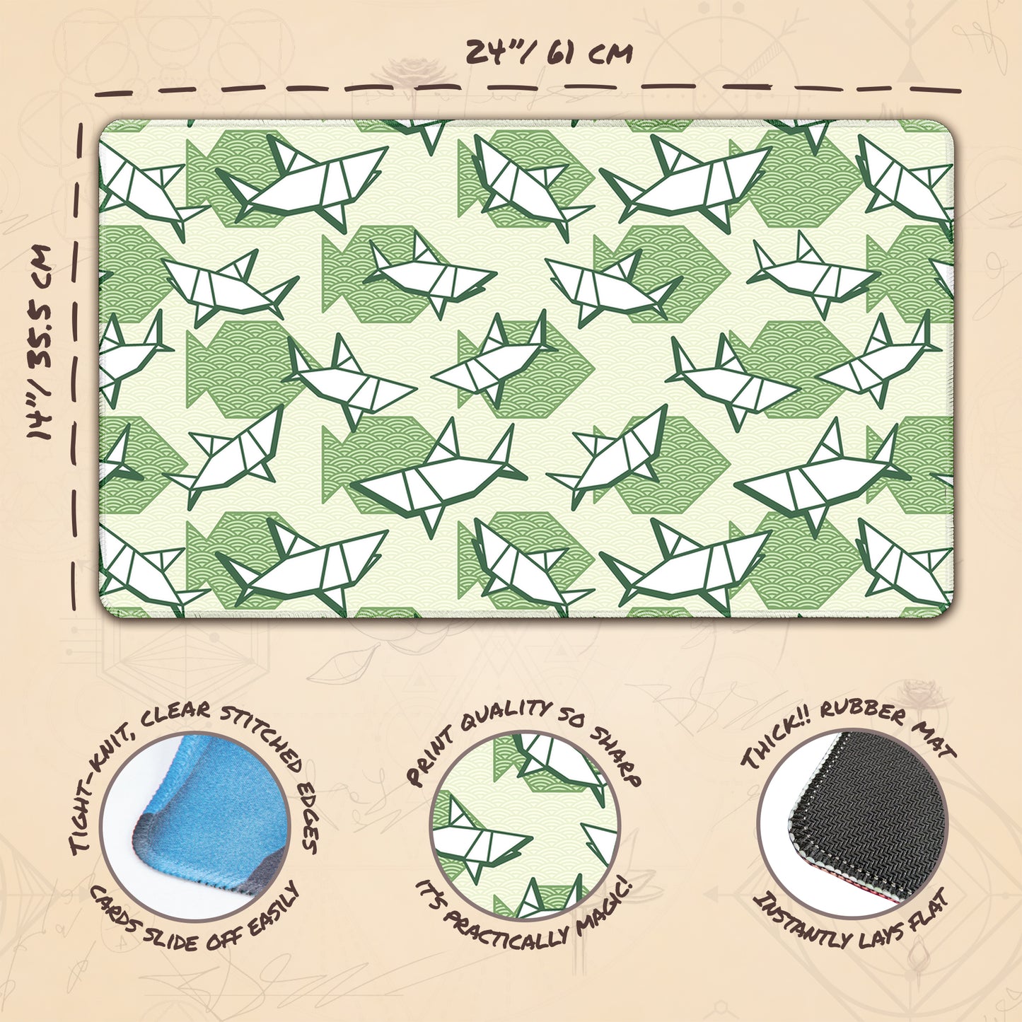 Paper Sharks Green