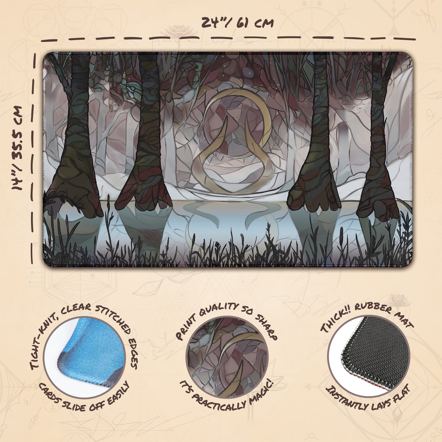 Swamp Mana Scenery, Stained Glass