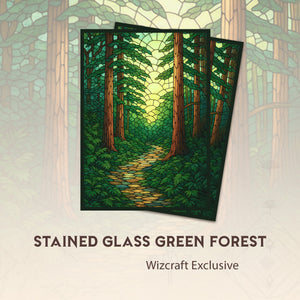 Stained Glass Green Forest