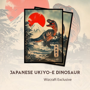 Japanese Ukiyo-e Dinosaur