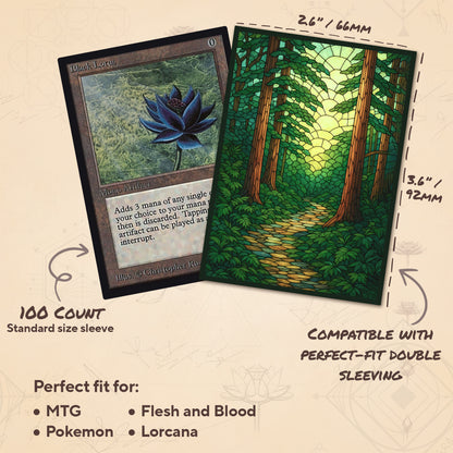 Stained Glass Green Forest