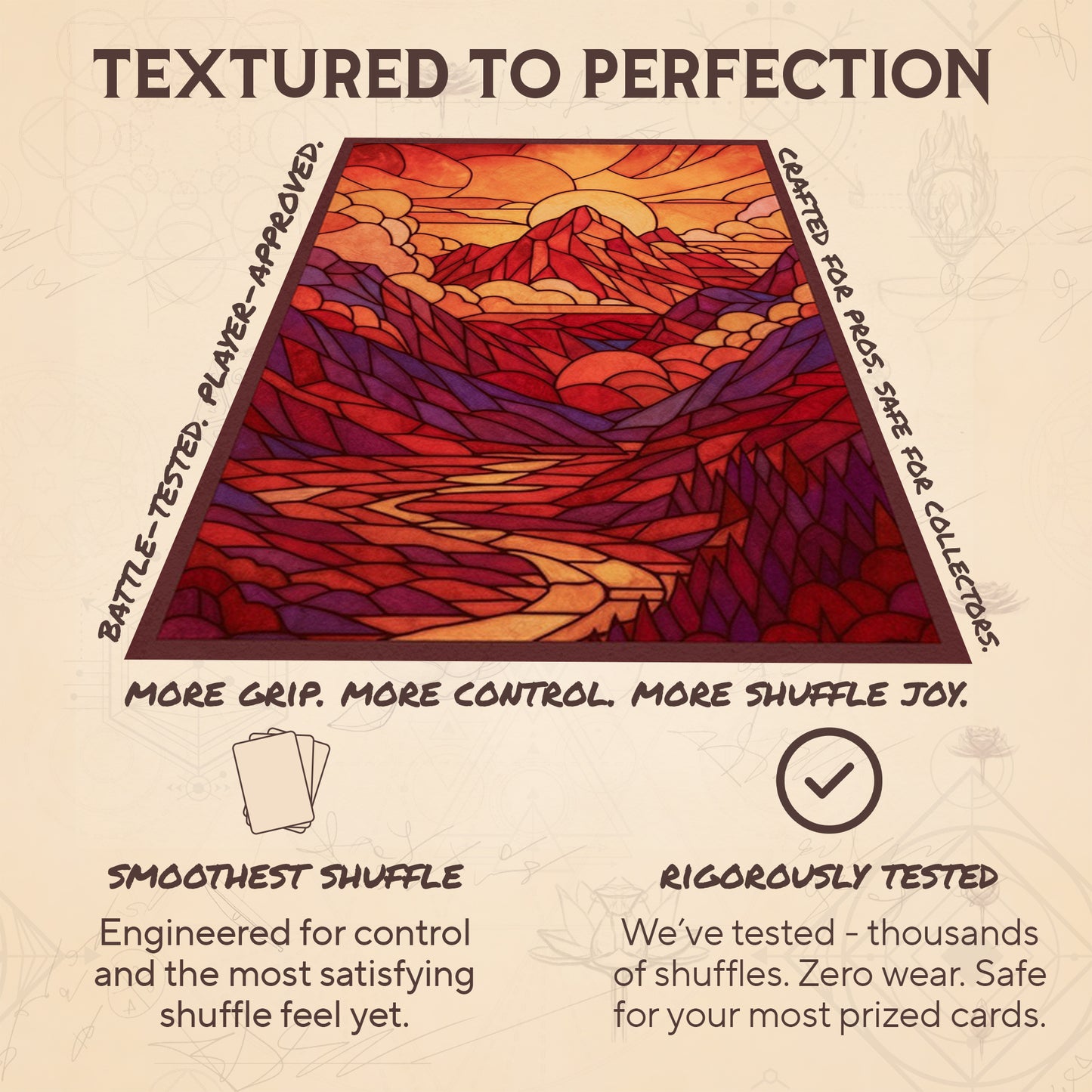 Stained Glass Red Mountain